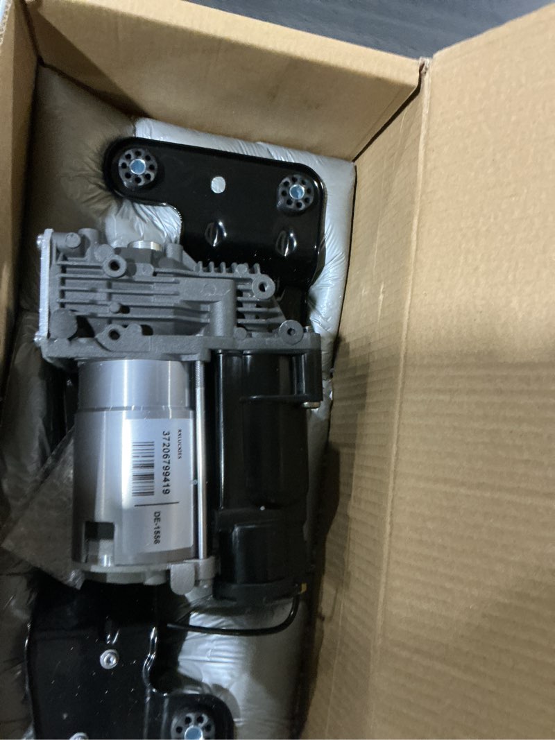 Condition photo showing Good Condition for airmatic air suspension compressor air pump kit replacement for bmw x5 e70 x6 e71 e72 37206859714 37226785506 compressor+includes bracket + valve block