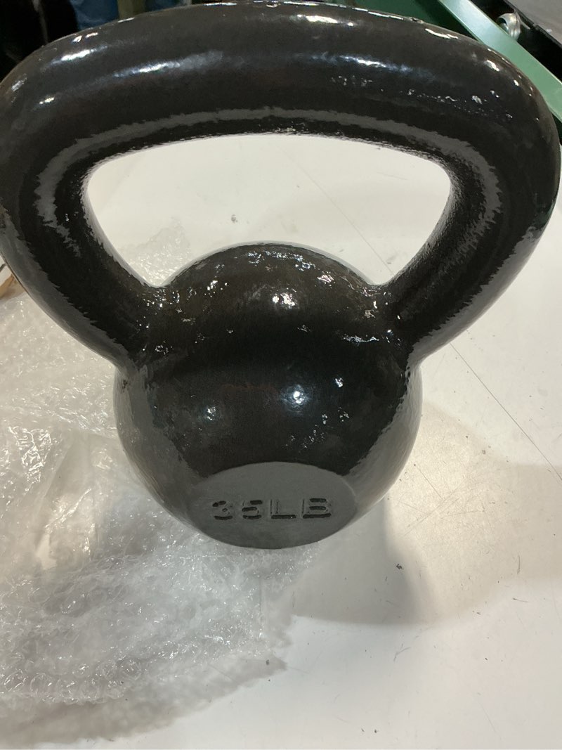 Condition photo showing New/Like New for amazon basics cast iron kettlebell 35 pounds