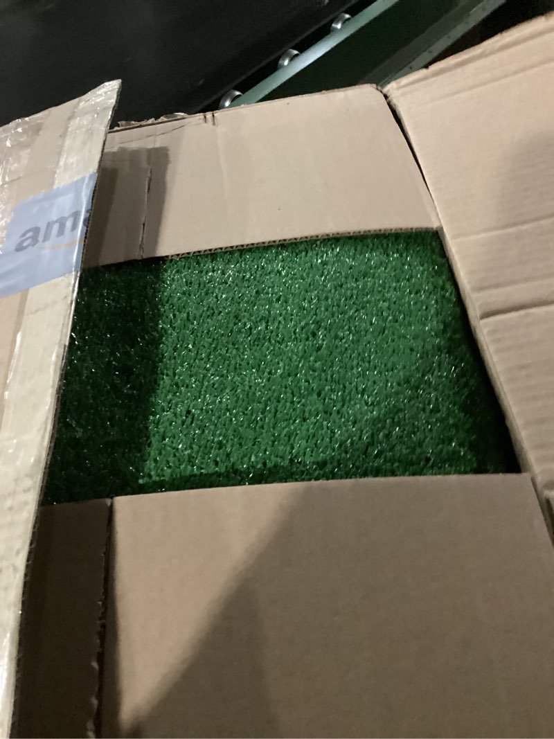 Condition photo showing Good Condition for garland rug artificial grass 9 ft. x 12 ft. large indoor/outdoor area rug green -lush green, durable, and low-maintenance for patios, lawns, and more green 9' x 12' (rectangular)
