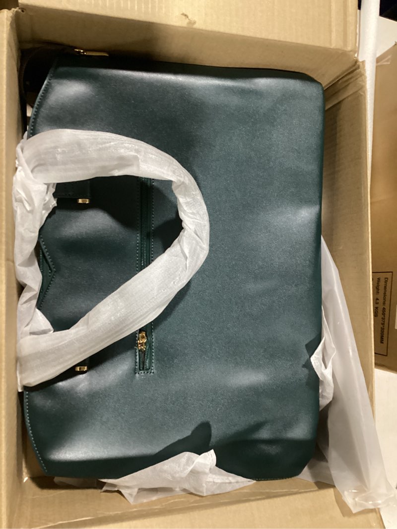 Condition photo showing New/Like New for LOVEVOOK 17.3 Inch Laptop Bag for Women, Teacher Work Tote Bags Laptop Bag, Leather Computer Bag Large Purses Handbag Professional Briefcase, Teal 17.3 inch Teal