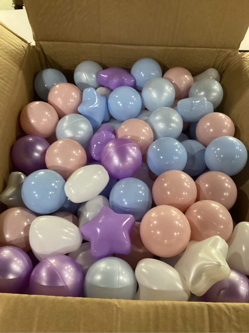 Condition photo showing Good Condition for trendplay ball pit balls star and heart shapes for toddlers - 50 100 200 500 count plastic balls for ball pit fun and play pink blue purple 500