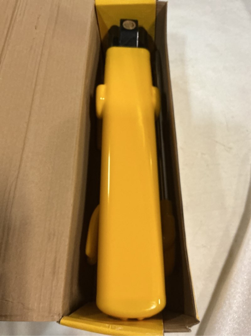 Condition photo showing Good Condition for jetmore steering wheel lock anti theft car device with adjustable design car lock in compatibility car wheel lock with reinforced steel car anti theft device with tamper-proof bolts yellow