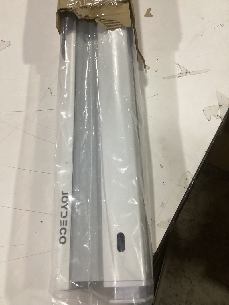 Condition photo showing Good Condition for Joydeco No Tools No Drill Window Blinds for Indoor Windows, Blackout Shades Cellular Shades Cordless, No Drill Blinds for Windows, Window Shades for Home, Bedrooms, Doors (White, 25" W x 64" H) White - No Drill Design 25"W x 64"H