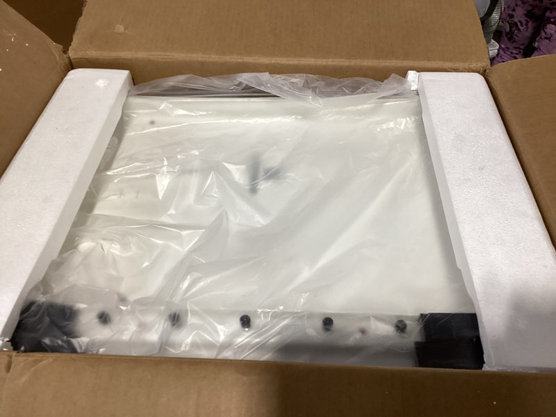 Condition photo showing New/Like New for vevor paper cutter, 18 in cut length guillotine trimmer, 15-sheet capacity, heavy-duty paper cutter with security guard rail/blade lock, paper trimmer for cardstock, cardboard, home, office & school 18"