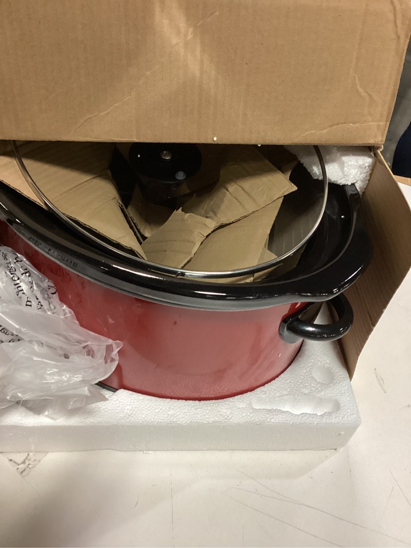 Condition photo showing Good Condition for Crock-pot Express Crock Slow Cooker 8 quart Red