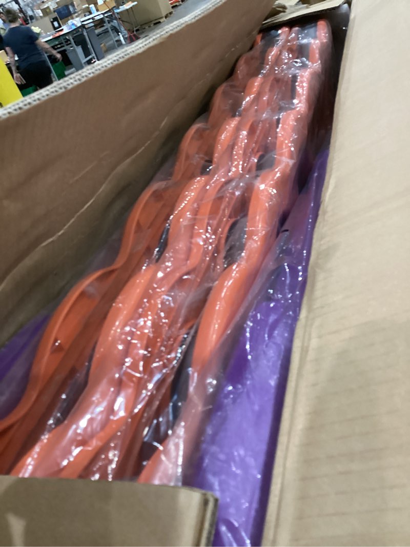 Condition photo showing Good Condition for ecr4kids jumbo 4-to-score giant game set - oversized 4-in-a-row fun for kids, adults and families - indoors/outdoor yard play - 4 feet tall - orange and purple orange/purple