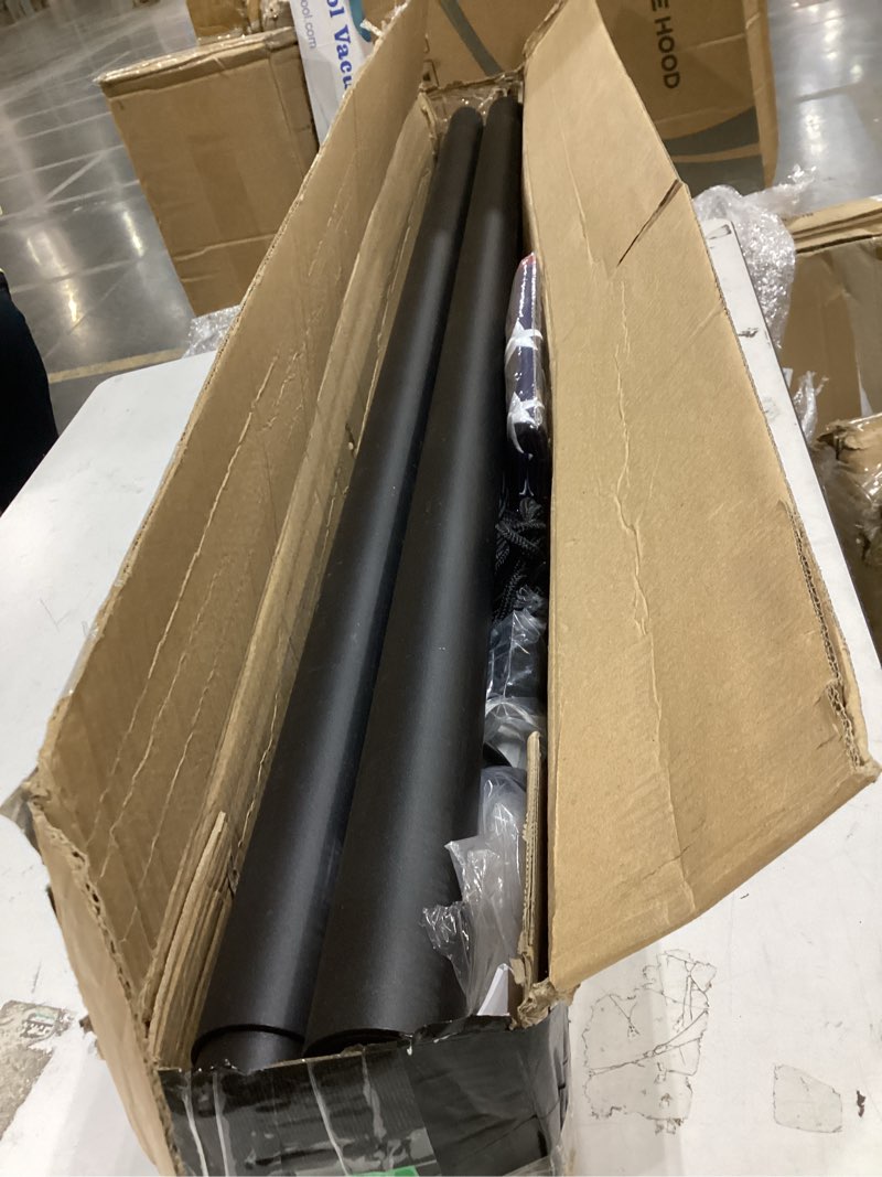 Condition photo showing As Is for super thick flag pole kit, 25 ft 12 gauge aluminum flagpoles for outside house, heavy duty flag pole with embroidered american flag and all metal hardware,100mph wind tested 25 ft black