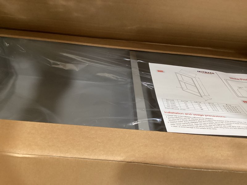 Condition photo showing Good Condition for 12x12 matte black shower niche - stainless steel tile-ready bathroom storage for small showers black 12 * 12 in