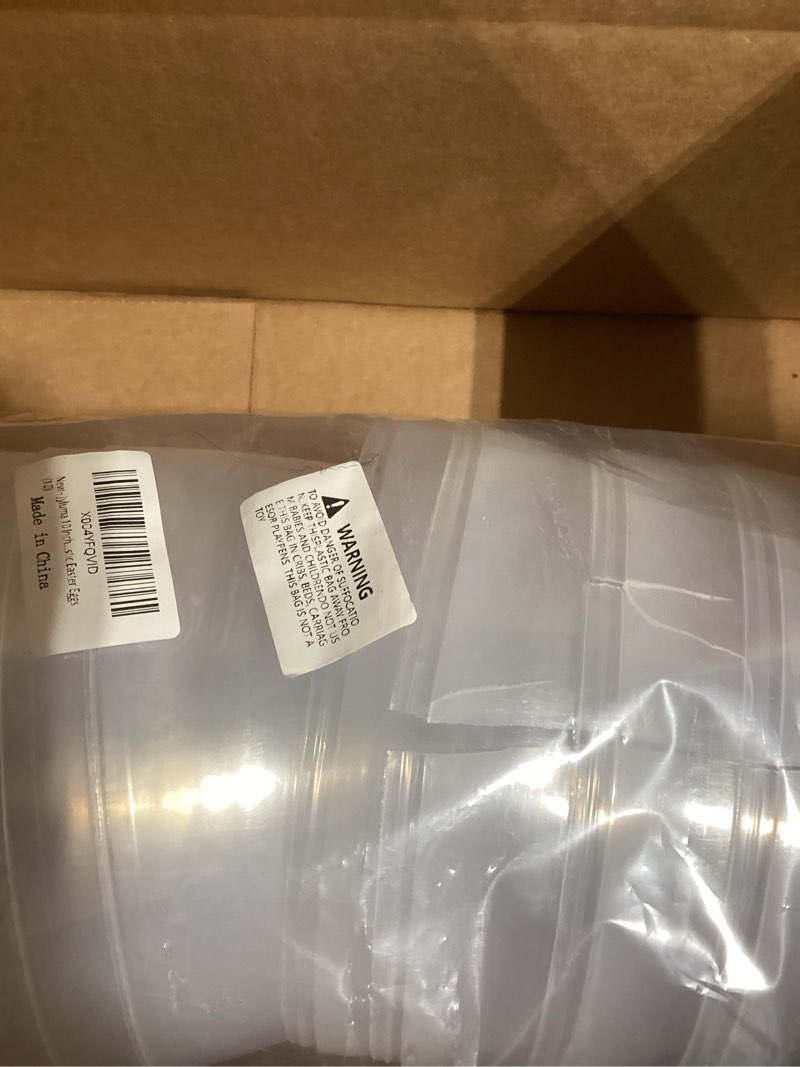 Condition photo showing Good Condition for 10 Pack 10 Inch Giant Clear Easter Eggs Plastic Jumbo Transparent Easter Eggs for Easter Theme Party Huge Fillable Easter Egg for Easter Egg Hunt Party Favor