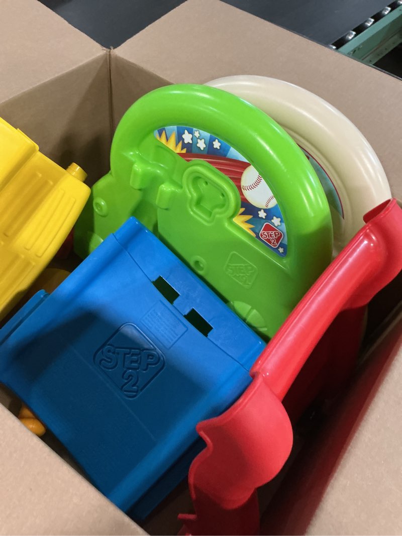 Condition photo showing Good Condition for step2 sports-tastic activity center, toddler sports playset, indoor/outdoor slide, play gym includes bat & balls, made of durable plastic, for toddlers 1+ years old