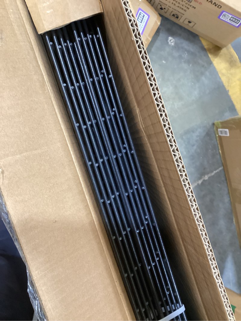Condition photo showing As Is for 10 panels no dig garden fence with gate, 32 in(h) x24.2 ft(l) metal fence panels, thickened rustproof garden fencing, animal barrier fence for dogs, rabbits, and patio