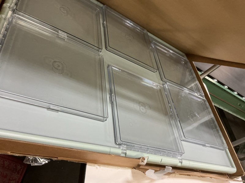 Condition photo showing Good Condition for 1500 Pieces Rotating Plastic Puzzle Board 3-in-1 Double-Sided/Tilting/Rotating, Portable Table 36.26"x27.6" Spinning Jigsaw Puzzle Table with Cover Lazy Susan Gift for Seniors Adults Green 1500 Pieces