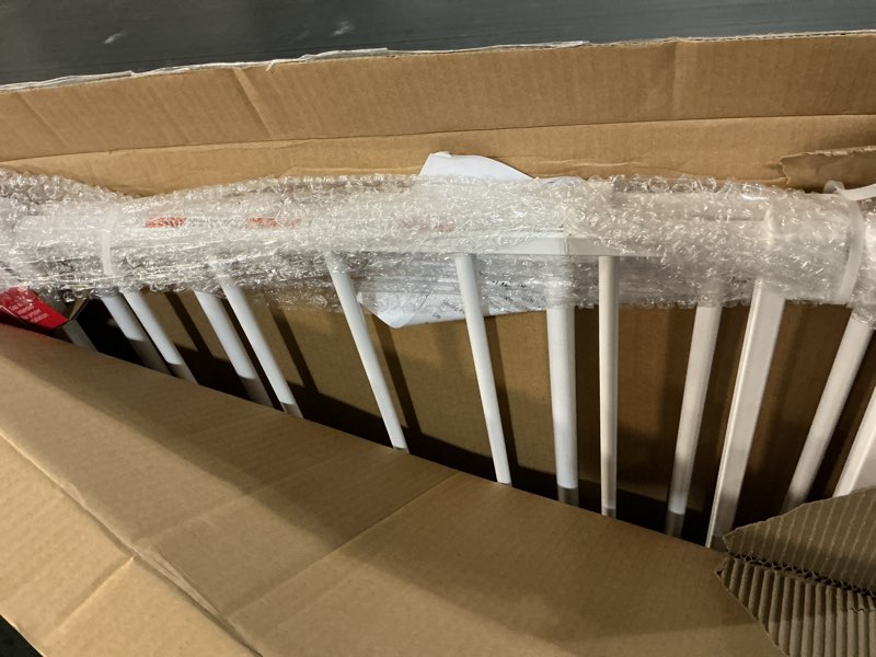 Condition photo showing As Is for Safety 1st Extra Wide Baby Gate with Door: Premium Child Safety, Extra Tall Gate for Doorways, Dog Gates, Easy Installation, 36" Tall & Wide, Fits 29"-47" 1-Pack 29" to 47" Wide x 36" Tall White