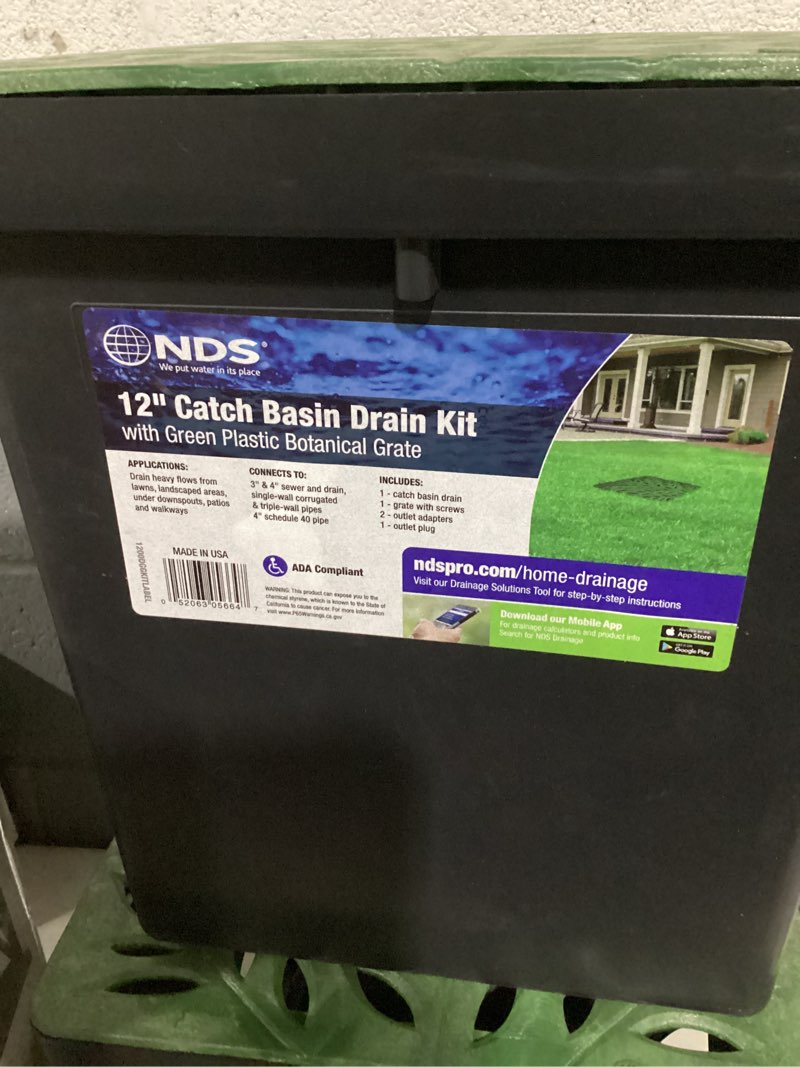 Condition photo showing Good Condition for nds 12 in square catch basins and grates 12-in l x 12-in w catch basin