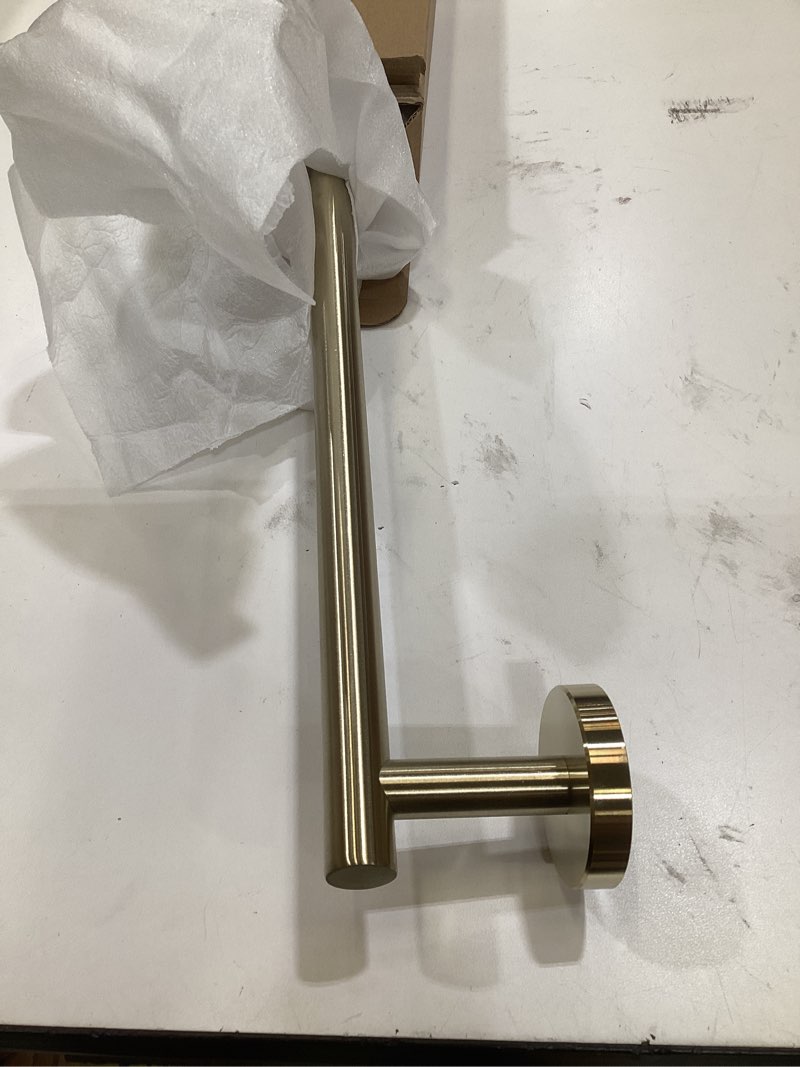 Condition photo showing As Is for gold curtain rod, room darkening rods for windows 28 to 48 inches(2.3-4ft), wrap around curtain rods, heavy duty blackout drapery, modern decorative window treatment rod, gold 28-48" gold