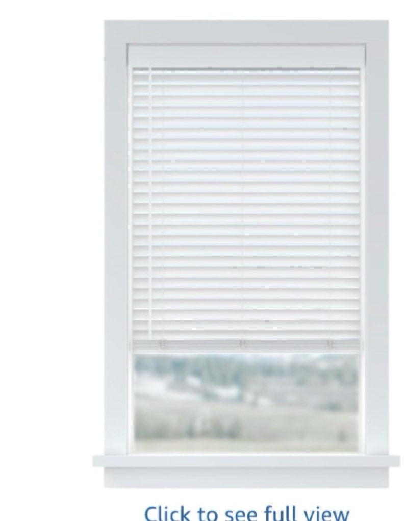 LEVOLOR Trim+Go 2-in Slat Width 35-in x 48-in Cordless White Faux Wood Room