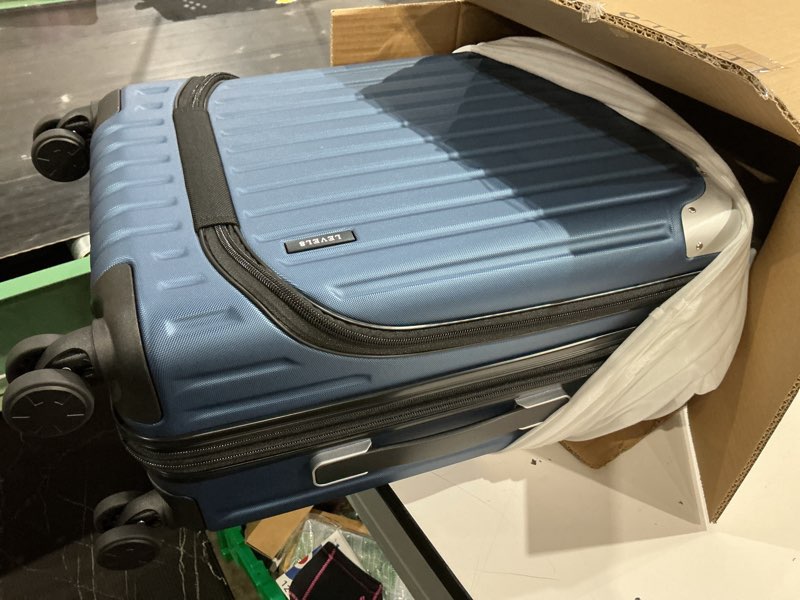 Condition photo showing Good Condition for level8 grace carry on luggage airline approved, 20 inch expandable hard sided luggages with spinner wheels, harshell small rolling suitcase for women men with tsa lock, blue