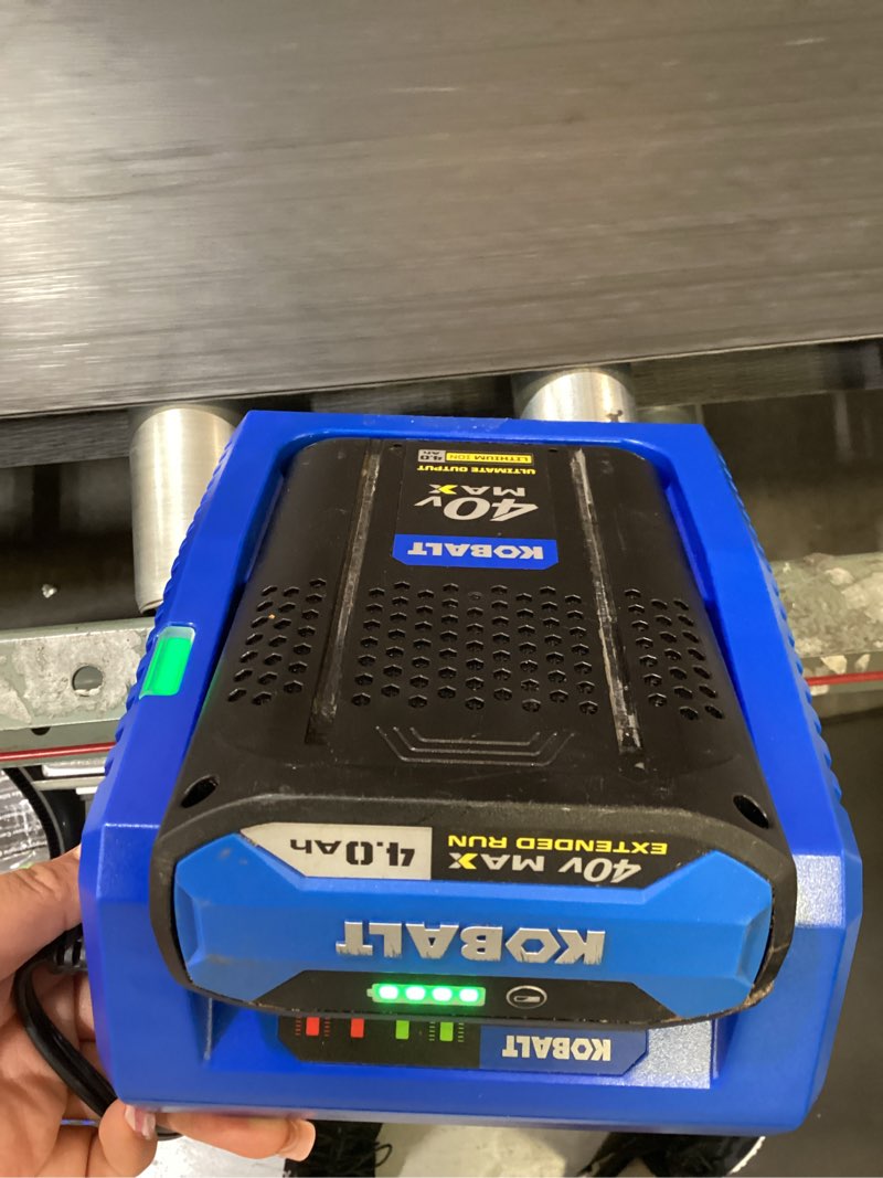 Condition photo showing Good Condition for kobalt 40-volt max 4.0 ah lithium-ion battery and charger combo