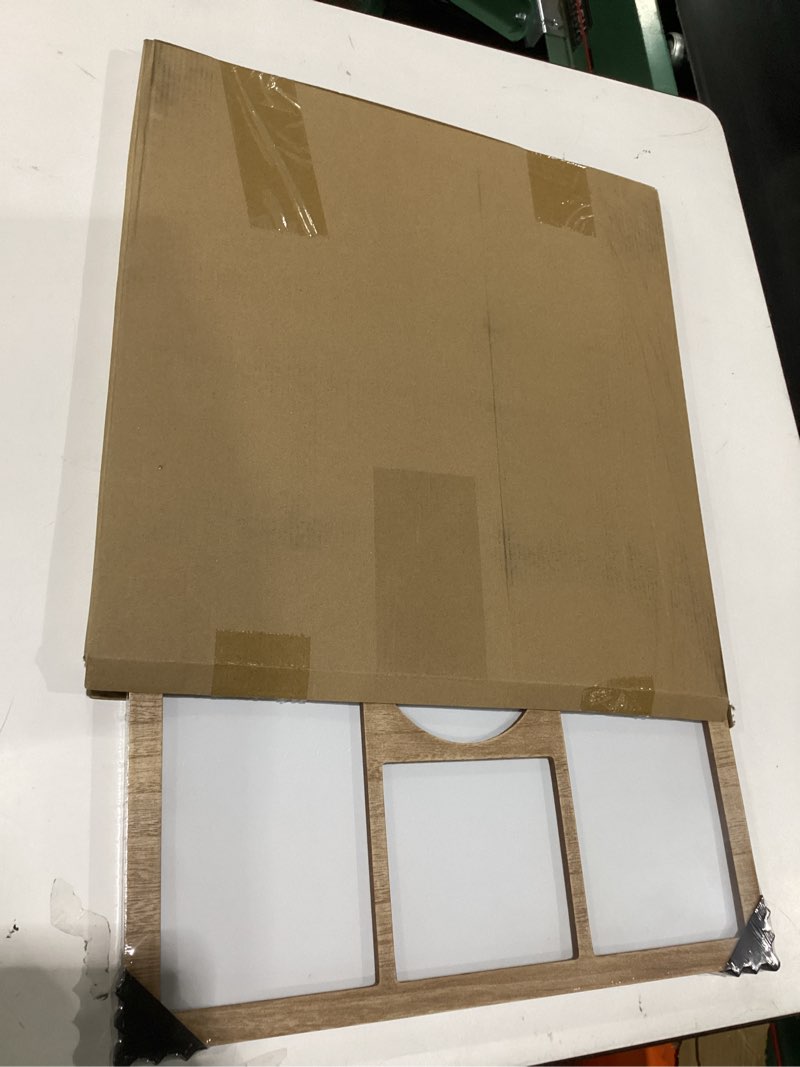 Condition photo showing Good Condition for yeskay 5x7 and 5x5 collage picture frame,display 7 openings photo frames rustic brown wood frame with real glass,family picture frames wall decor 1 pack rustic brown 5x7&5x5 - 7 opening(od:15.6x15.6in)