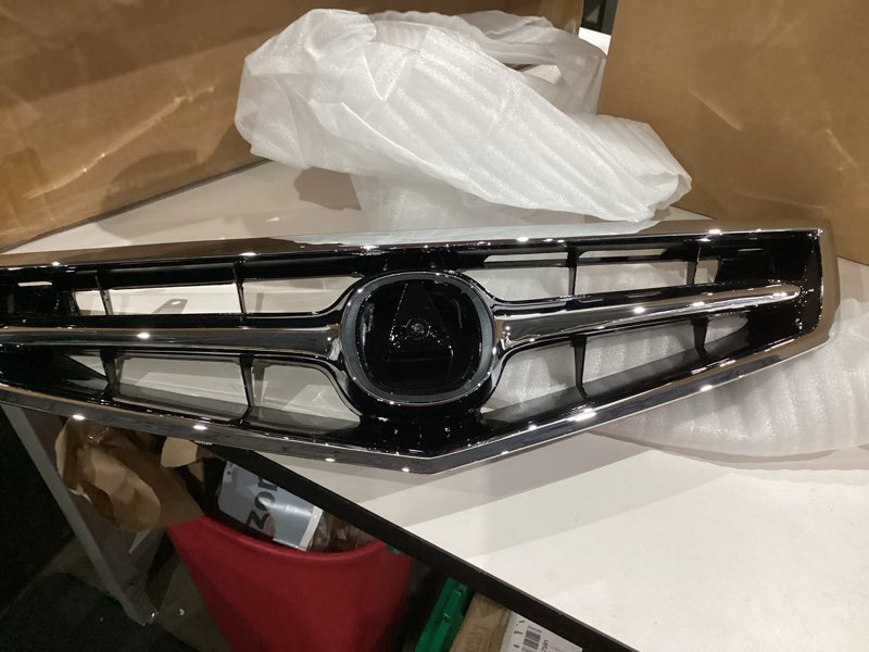 Condition photo showing Good Condition for X AUTOHAUX Front Upper Hood Bumper Grille Grill for Acura TSX 2006-2008 Front Upper Bumper Kidney Grille Grill Chrome Silver Tone