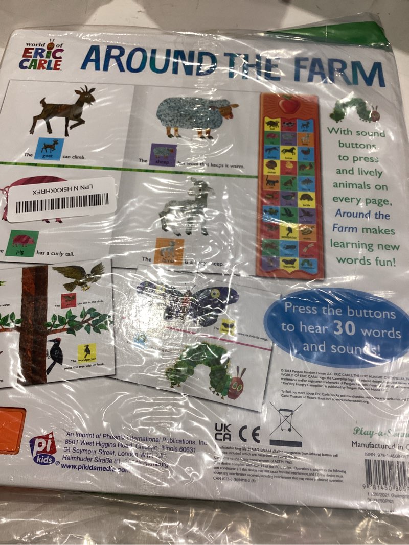 Condition photo showing Good Condition for World of Eric Carle, Around the Farm 30-Button Animal Sound Book - Great for First Words - PI Kids