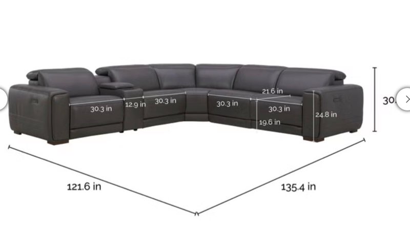 Condition photo showing Good Condition for karson leather power reclining sectional with power headrests
