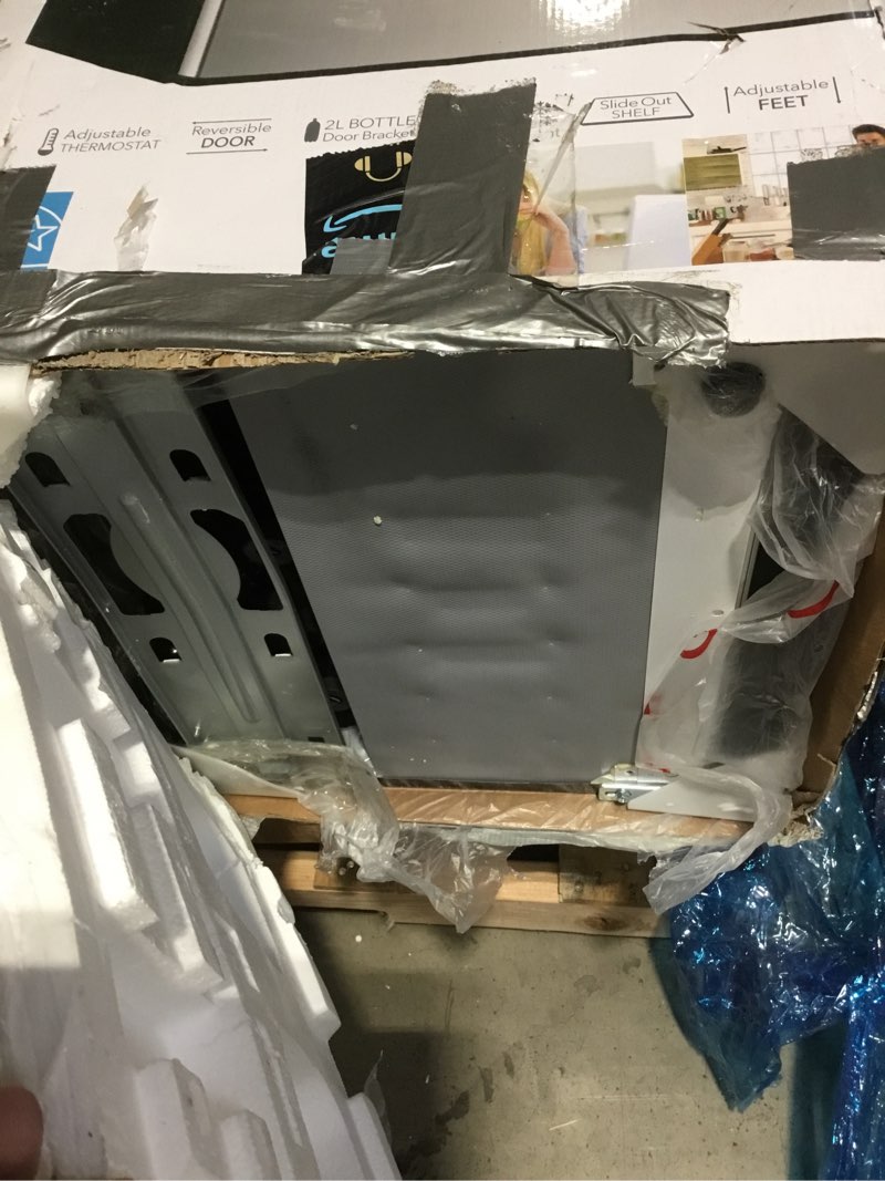 Condition photo showing Good Condition for RCA RFR322 Mini Refrigerator, Compact Freezer Compartment, Adjustable Thermostat Control, Reversible Door, Ideal Fridge for Dorm, Office, Apartment, Platinum Stainless, 3.2 Cubic Feet (B00IR8H55A)