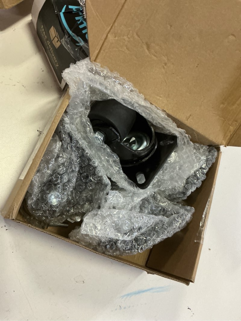 Condition photo showing Good Condition for nefish 2-inch heavy duty casters set of 4, industrial grade castors wheels 2200 lbs, low gravity plate swivel caster with brake, durable & corrosion-resistant nylon wheels for industrial, equipment 2 inch