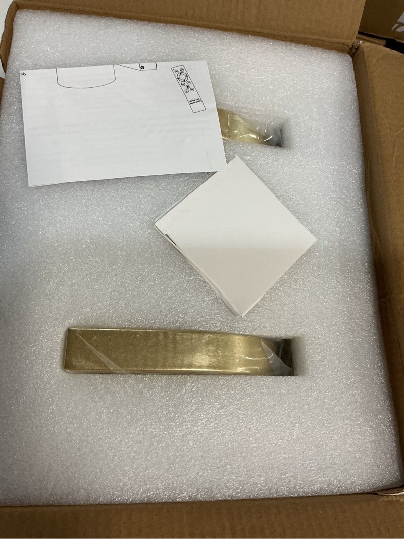 Condition photo showing New/Like New for iThird Battery Operated Wall Sconces Set of 2: 6000mAh Rechargeable Wall Light with Touch and Remote, Wireless Wall Lamp for Bedroom, Gold Modern Cordless Wall Scones for Living Room Hallway Bathroom Gold 8Inch 2 Pack with Touch and Remote Control