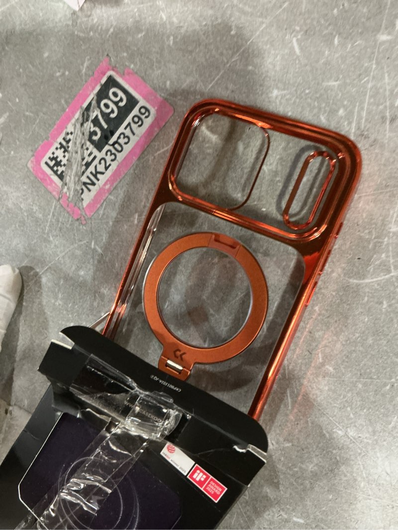 Condition photo showing Good Condition for casekoo glossy 360 spin magnetic stand for iphone 17 pro max case [fit for magsafe][17ft military protection] slim hand-polished frame titanium alloy sturdy stand 6.9", glossy cosmic orange 2-vivid orange for iphone 17 pro max 6.9''