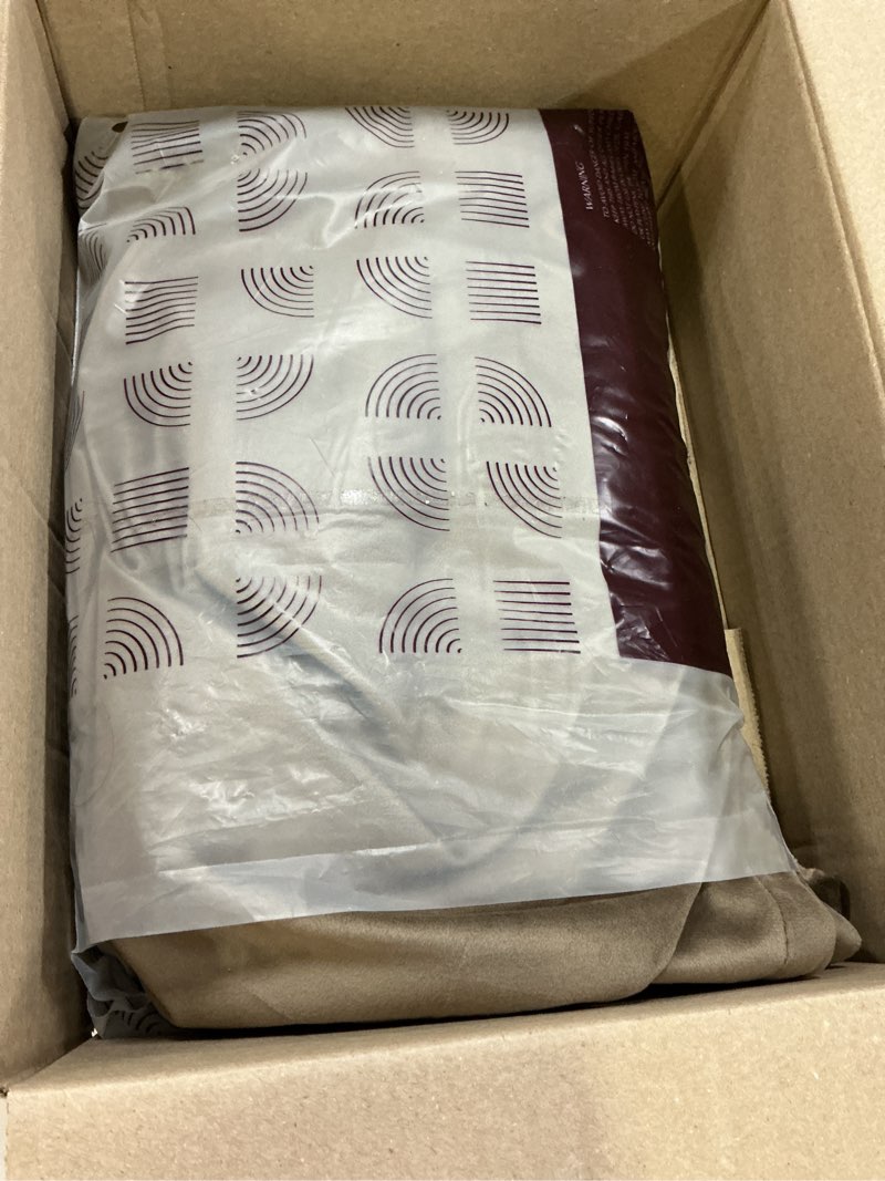 Condition photo showing Good Condition for jinchan velvet curtain for living room, truffle thermal insulated luxury drape for bedroom 108 inch long, stylish design super soft privacy room darkening window treatment rod pocket 1 panel, coffee 52"w x 108"l (pack of 1) truffle