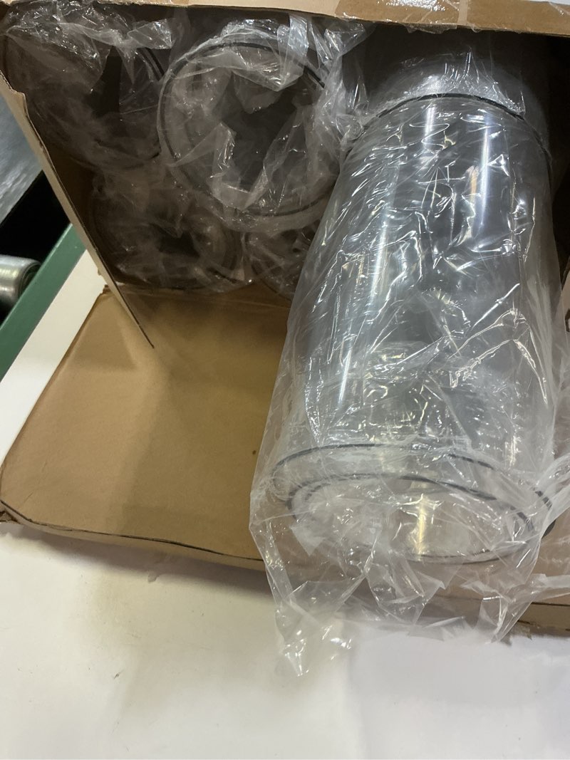Condition photo showing New/Like New for nuogo 36 pcs plastic cylinder vases tall plastic flower vases for centerpieces hurricane candle holder for home wedding office party formal dinners decorations (4''/6''/8'') 4''/6''/8'' modern 36