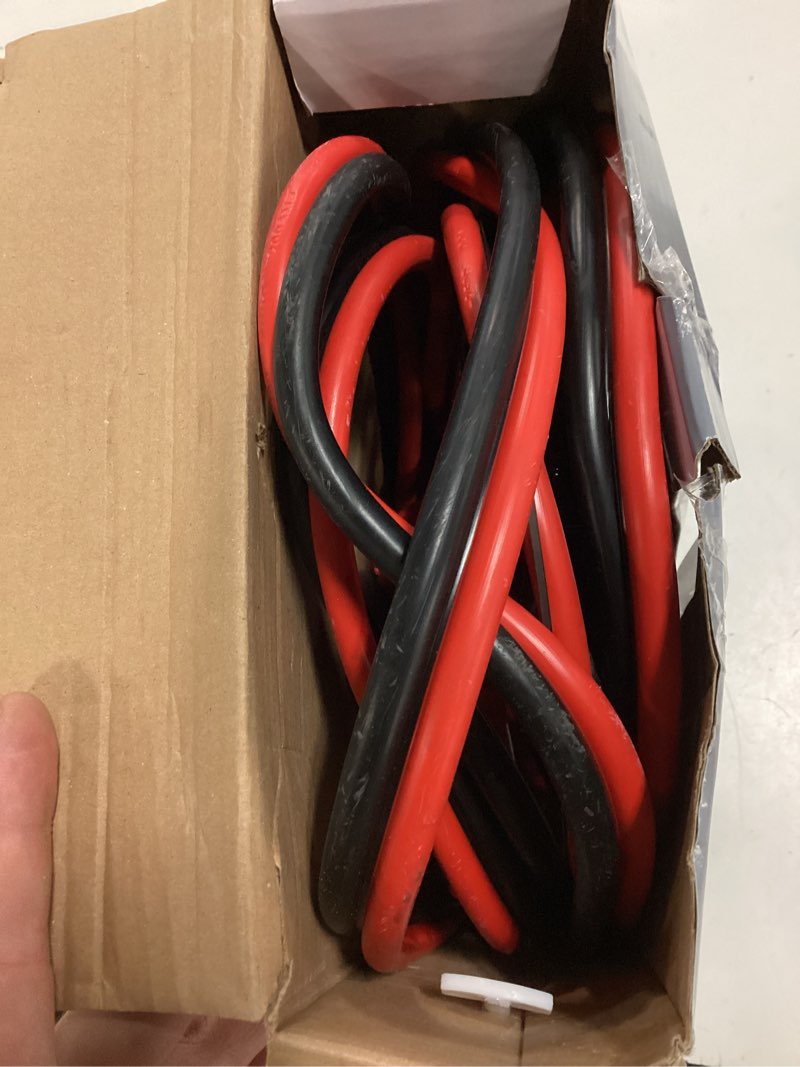 Condition photo showing As Is for everstart 12-foot 8-gauge heavy duty booster cables, 165 amps