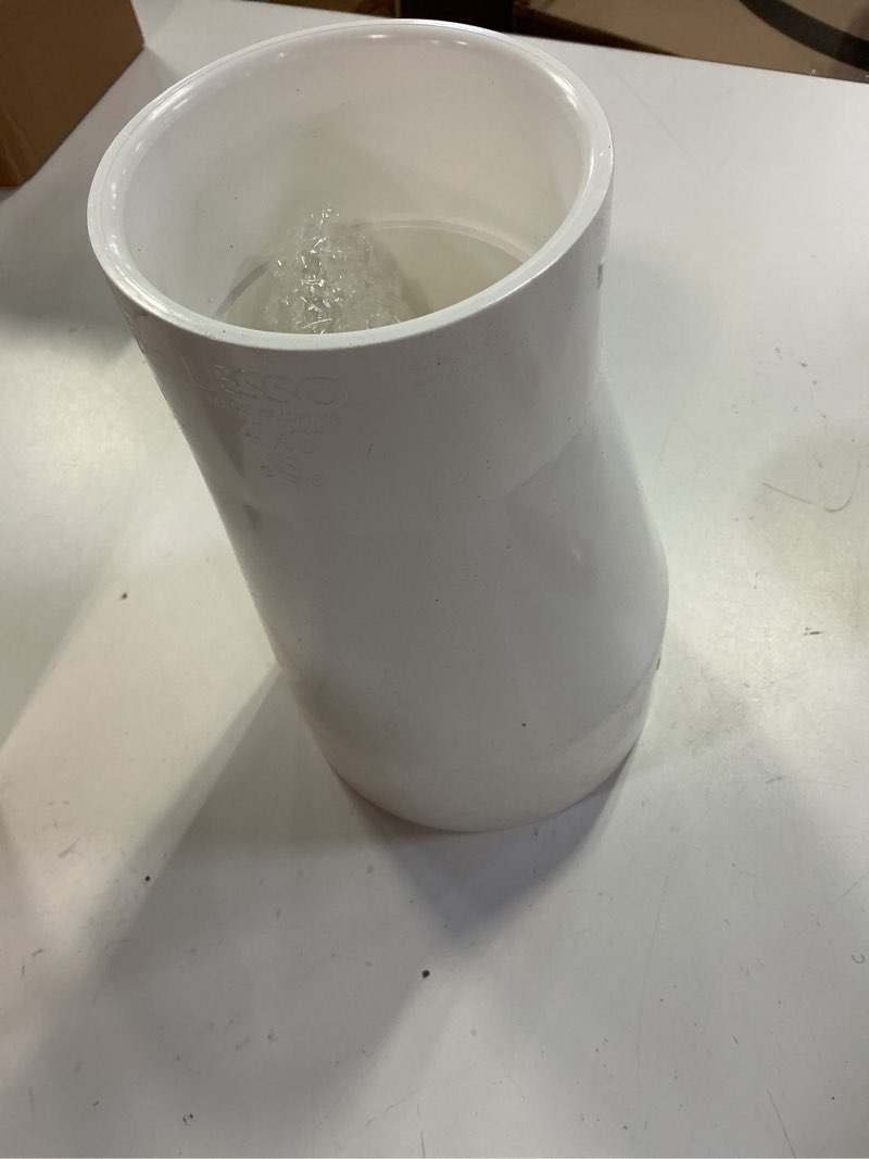 Condition photo showing Good Condition for 4 x 3 pvc pipe fitting schedule 40 compatible with 429-e series eccentric reducer coupling suitable for high-flow capacity, plumbing, irrigation, pool, spa, white 1 4 x 3 inch