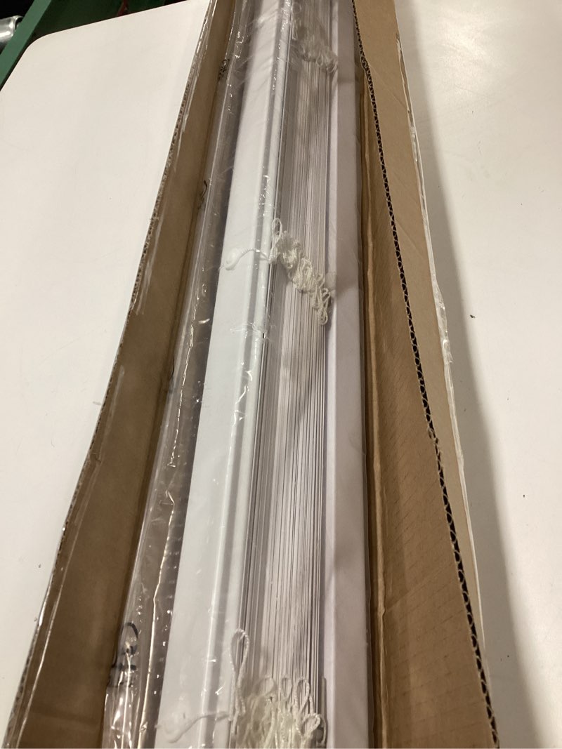 Condition photo showing Good Condition for LazBlinds No Tools No Drill 1" Vinyl Mini Blinds, Cordless Blinds for Windows, Light Filtering Horizontal Window Blinds & Shades, 48" W x 72" H, White Cordless-white 48" W x 72" H