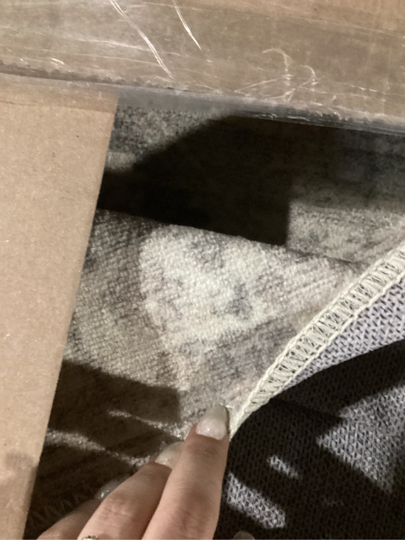 Condition photo showing Good Condition for nuLOOM 4' x 6' Machine Washable Stain-Resistant Area Rug with Non Slip Backing, Low Profile for Living Room, Bedroom, and Dining Room, Brielle Grey/Tan Brielle Grey 4' x 6' (Rectangular)