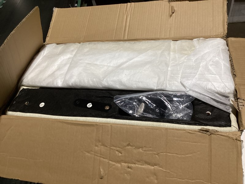 Condition photo showing As Is for (Incomplete) HONBAY Modular Sofa Sectional Sleeper Couch with Storage Seat Reversible Sectional Sleeper Couch Modular Sofa - Beige Snowflake Velvet Beige 109"-8 Seat Sleeper Bed