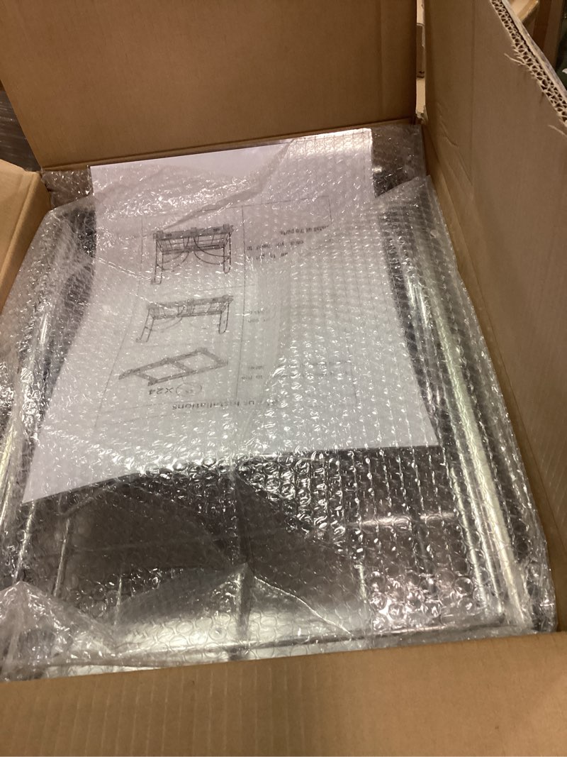 Condition photo showing New/Like New for ANASTA Dual Pull Out Trash Can Under Cabinet Rack-No Can Included, Under Sink Trash Can Pull Out Fits Double 7-9 Gal/35 Qt*2 Commercial Trash Bin, Cabinet Garbage Can Required ?16''Wx 17''Hx 22" D Silver-No Trash Can Included