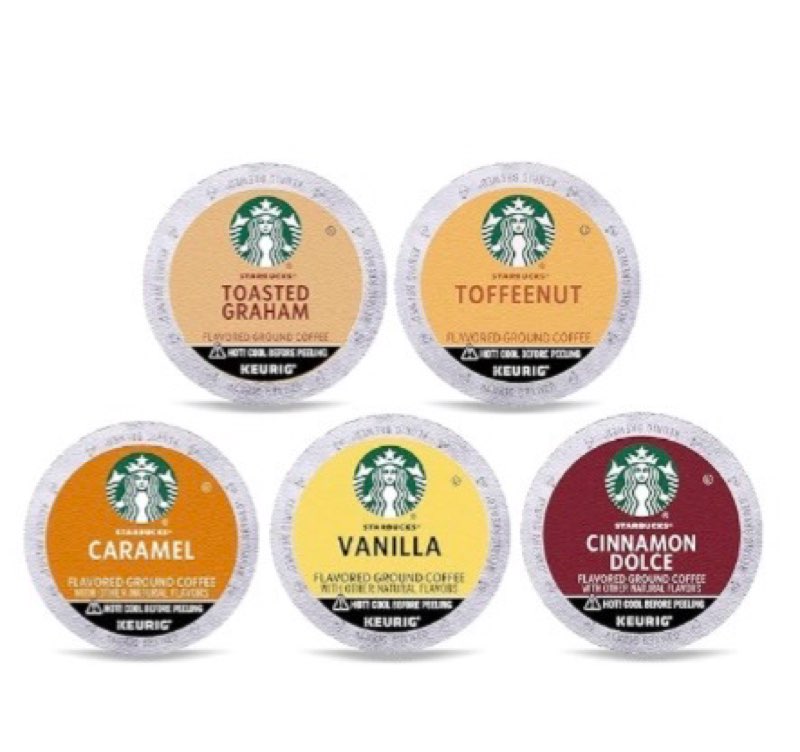  (Best by:02 JUL 2025) Starbucks K-Cup Coffee Pods, Naturally Flavored Coffee Variety Pack for Keurig Brewers, 100% Arabica, 1 Box (40 Pods)