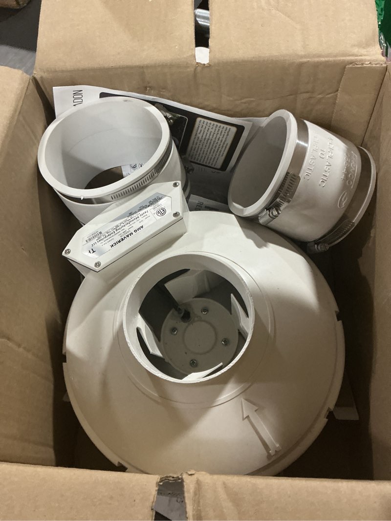 Condition photo showing Good Condition for festa amg maverick radon fan – 4“ installation kit - quiet and energy efficient radon mitigation inline fans – high performance 4” duct fan amg maverick 4x4