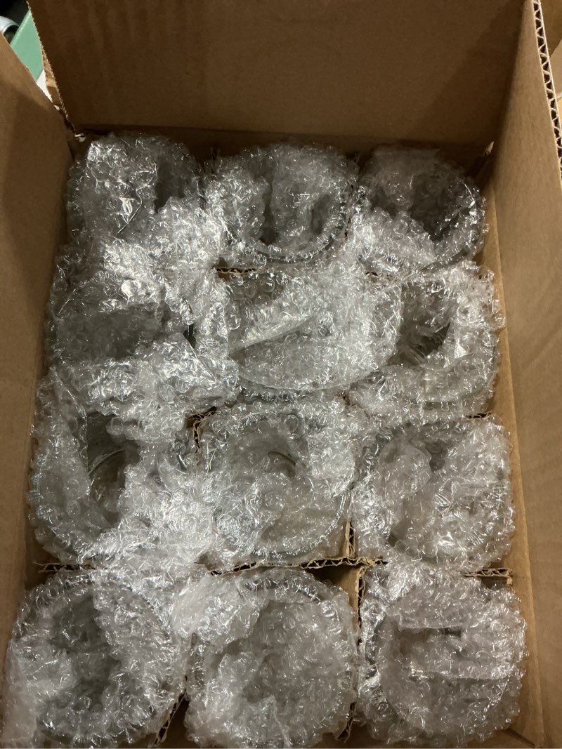 Condition photo showing New/Like New for voho 24pcs tealight candle holder raised snowflake design, glass candle holder for winter holiday, clear votive candle holders for theme birthday party, home decor clear 24