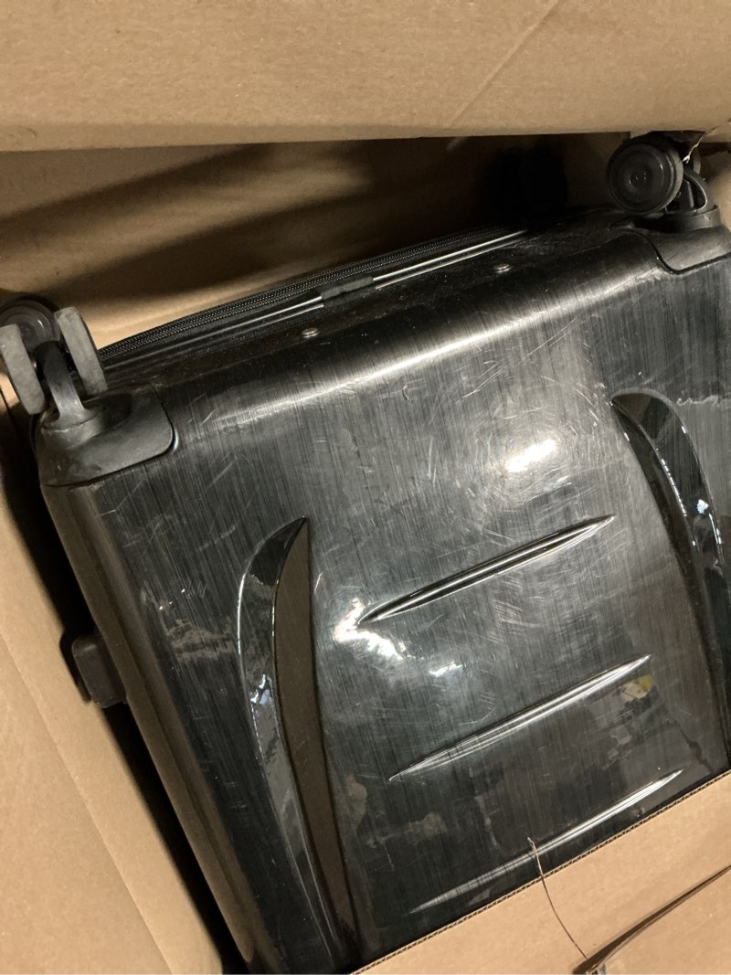 Condition photo showing As Is for samsonite winfield 2 hardside expandable luggage with spinner wheels, brushed anthracite, checked-large 28-inch checked-large spinner brushed anthracite