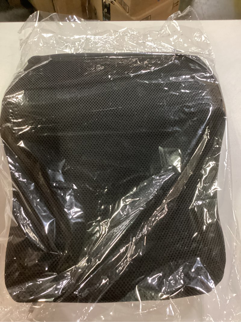 Condition photo showing Good Condition for Mind Reader Heated Air-Cloud Lumbar Cushion, Ergonomic Memory Foam Back Support Pillow with Adjustable Heat Settings and Timer, Black