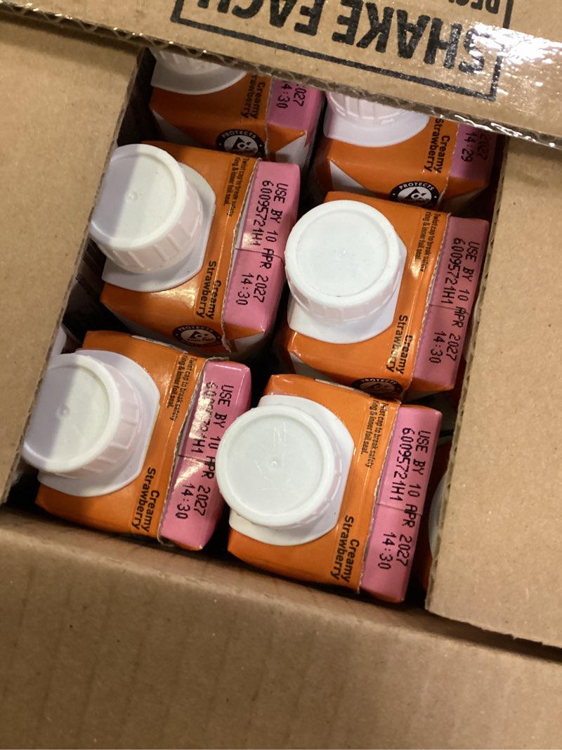 Condition photo showing New/Like New for boost very high calorie strawberry nutritional drink – 22g protein, 530 nutrient rich calories, 8 fl oz (pack of 24)