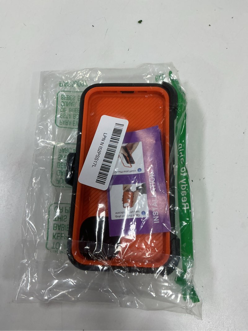Condition photo showing Good Condition for for Defender iPhone 13 Case with Clip,Full-Body Rugged,3 Layers of Sturdy,with Port Protection,Heavy Duty iPhone 13 Phone Case with Holster Clip(Black & Orange)