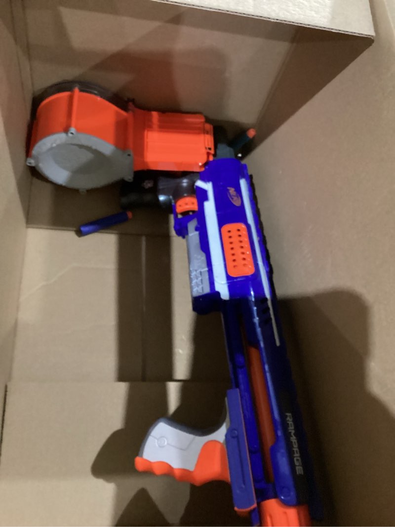 Condition photo showing As Is for NERF Rampage N-Strike Elite Toy Blaster with 25 Dart Drum Slam Fire for Kids, Teens, & Adults (Amazon Exclusive)