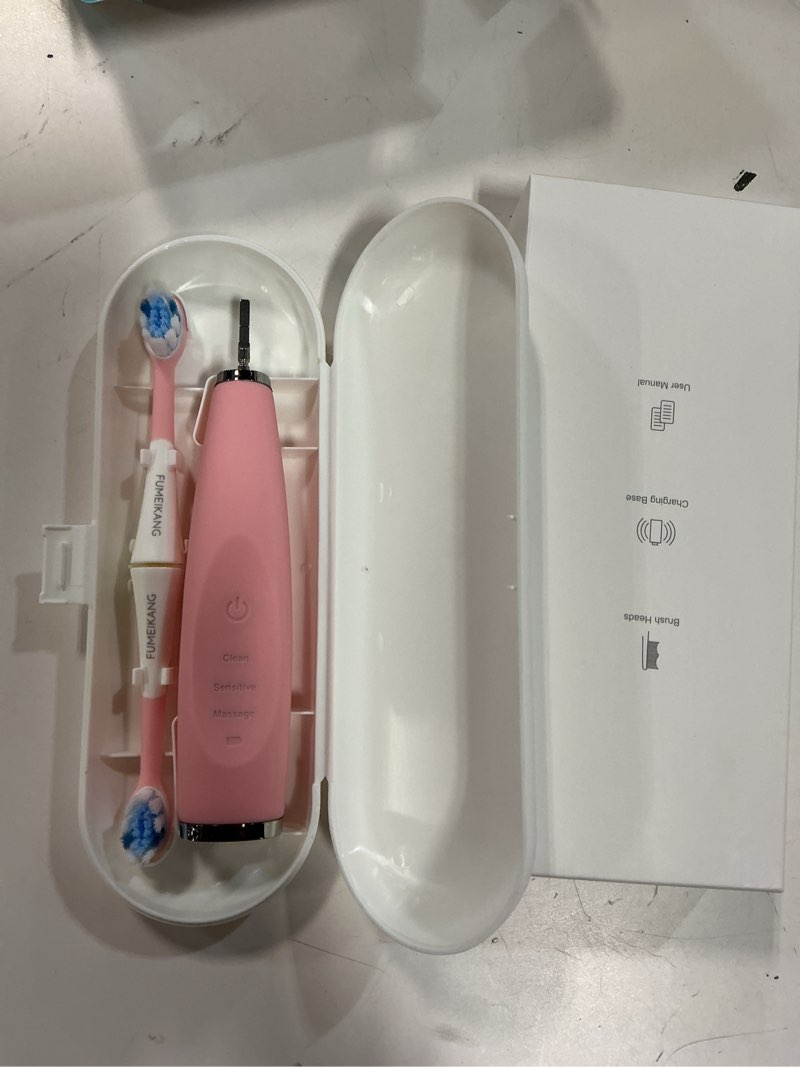 Condition photo showing Good Condition for kids electric toothbrushes sonic rechargeable tooth brush gifts for boys and girls smart timer power toothbrush - 3 4 5 6 7 8 9 10 11 12 (pink)