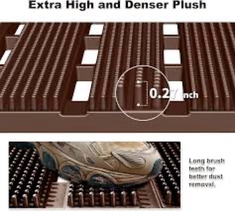 MATALL Waterproof Outdoor Door Mat - 36x24 Inches Interlocking Large Thick Outside Doormat with Drai