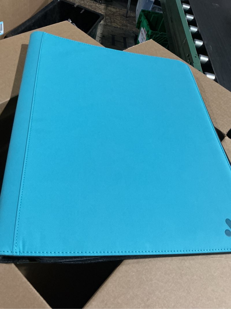 Condition photo showing As Is for vault x 12 pocket trading card zip binder, 480 cards, compatible with pokemon scarlet & violet temporal forces set, exo-tec album material, 20 side-loading pages, folder for collectible tcg (sv5)