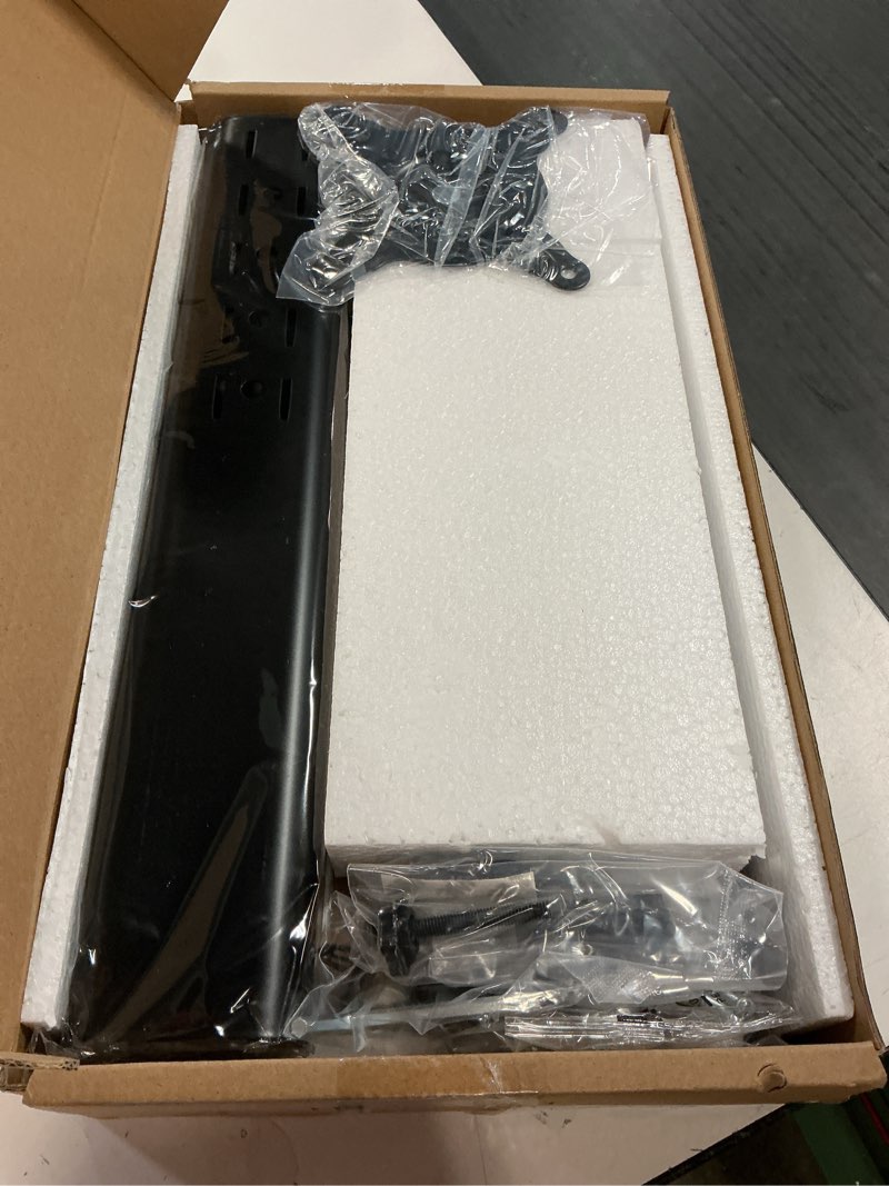 Condition photo showing Good Condition for Single LCD Computer Monitor Free-Standing Desk Stand Mount Riser for 13 inch to 32 inch screen with Swivel, Height Adjustable, Rotation, Vesa Base Stand Holds One (1) Screen up to 77Lbs(HT05B-001)) Black